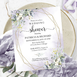Greenery Couples Shower Budget Invitation