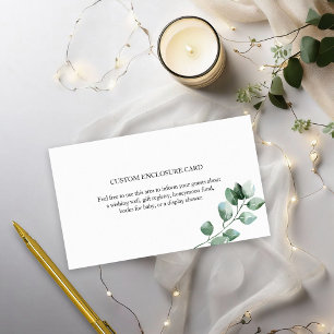 Greenery Custom Enclosure Card