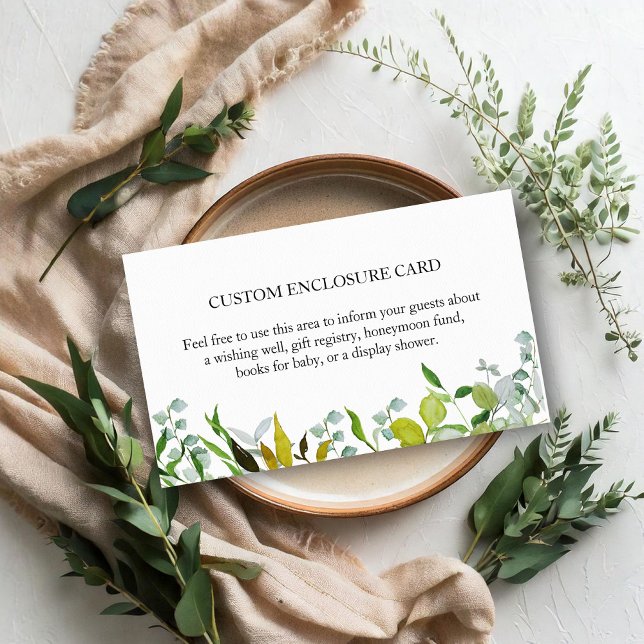 Greenery Custom Wedding Enclosure Card (Creator Uploaded)