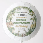 Greenery Dinosaurs Jurassic Boy Birthday Balloon<br><div class="desc">Personalise this roar-some Dinosaur Birthday Party balloon with your own wording and details easily and quickly,  simply press the Edit Using Design Tools button to further re-arrange and format the style and placement of the text.  Featuring watercolor tyrannosaurus,  triceratops,   brontosaurus,  spinosaurus and Jurassic greenery.
(c) The Happy Cat Studio</div>