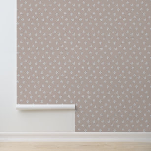Greenery earth colour simple leaves floral  wallpaper