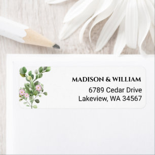 Greenery Elegant and Beautiful Floral Wedding Return Address Label