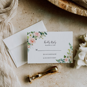 Greenery Elegant Floral Rsvp Card