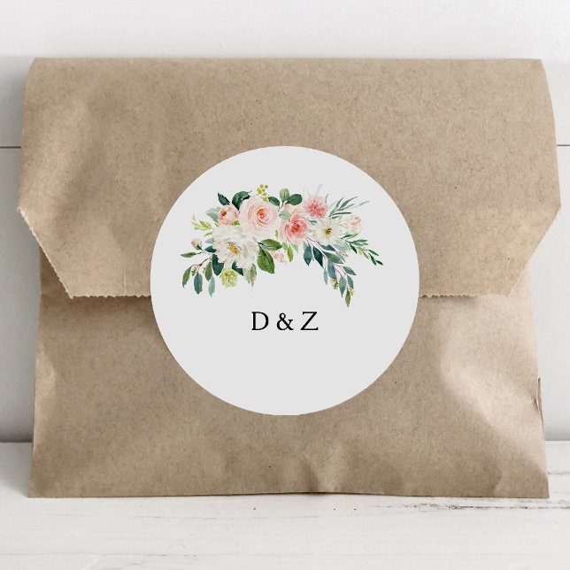 Greenery Elegant Floral Wedding Envelope Seals (Creator Uploaded)