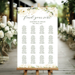 Greenery Elegant Rose floral Wedding Poster