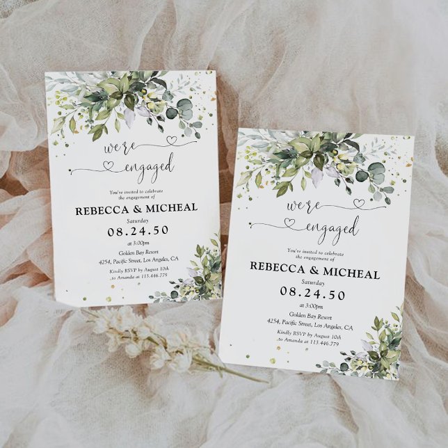 Greenery Engagement Party Invitation (Creator Uploaded)