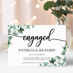 Greenery Engagement Party Invitation