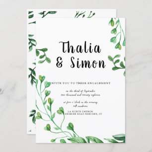 Greenery Engagement Party Invitation