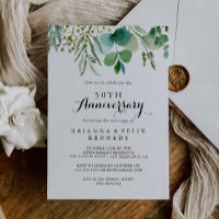 Greenery Eucalyptus 50th Wedding Anniversary