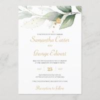 Greenery eucalyptus and gold splashes boho wedding