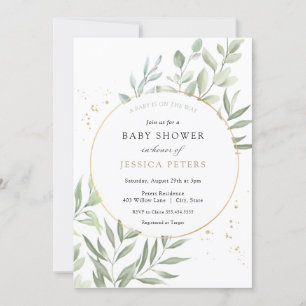 Greenery Eucalyptus Baby Shower Invitation