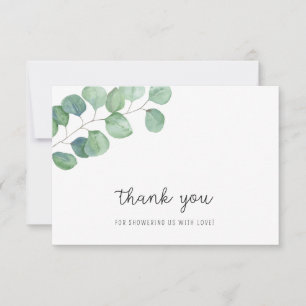 Greenery Eucalyptus - baby shower thank you Card