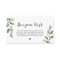 Greenery Eucalyptus, Black Font, Honeymoon Wish