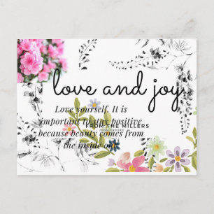 Greenery Eucalyptus, Black Ink, Wedding Elopement Postcard