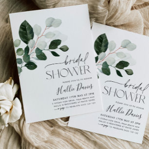 Greenery Eucalyptus Botanical Bridal Shower  Invitation
