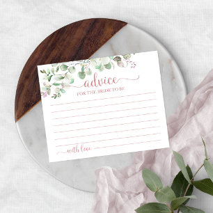 Greenery Eucalyptus Bridal Shower Advice Cards