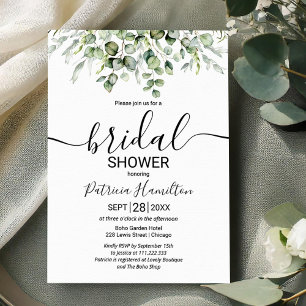 Greenery Eucalyptus Bridal Shower Invitation