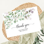 Greenery Eucalyptus Bridal Shower Thank You Card<br><div class="desc">Greenery Eucalyptus Bridal Shower Thank You Card</div>