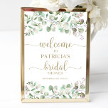 Greenery Eucalyptus Bridal Shower Welcome Poster<br><div class="desc">Greenery Eucalyptus Bridal Shower Welcome Poster</div>