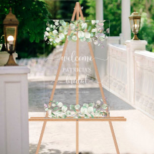 Greenery Eucalyptus Bridal Shower Welcome Sign
