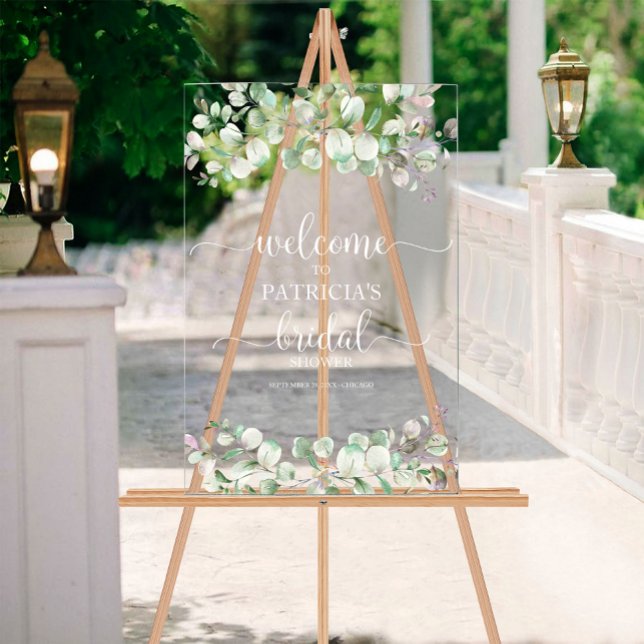 Greenery Eucalyptus Bridal Shower Welcome Sign (Creator Uploaded)