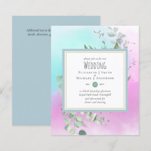 Greenery Eucalyptus DUSTYBLUE PINK Wedding BUDGET 