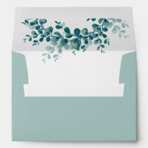 Greenery eucalyptus elegant envelope