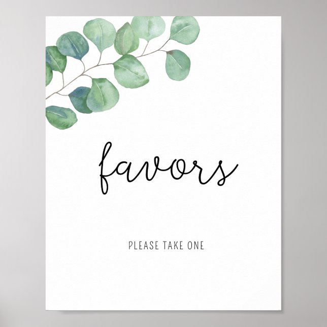 Greenery Eucalyptus - Favours Poster (Front)