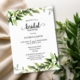 Greenery Eucalyptus Foliage Bridal Shower Invitation
