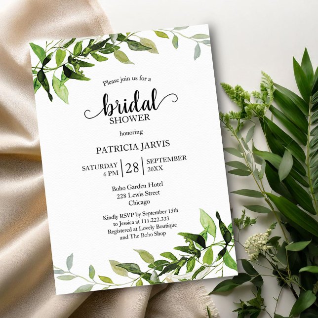 Greenery Eucalyptus Foliage Bridal Shower Invitation (Creator Uploaded)