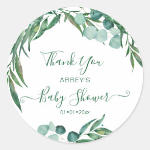 Greenery Eucalyptus for ANY Event Classic Round Sticker
