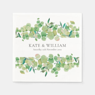 Greenery Eucalyptus Garland Wedding Napkin