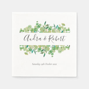Greenery Eucalyptus Garland Wedding Napkin