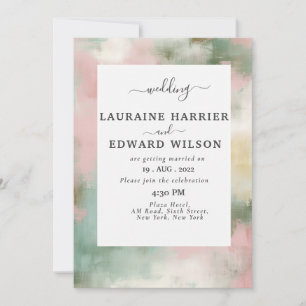 Greenery eucalyptus green floral garden invitation