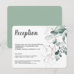 GREENERY EUCALYPTUS GREEN WATERCOLOUR RECEPTION INVITATION