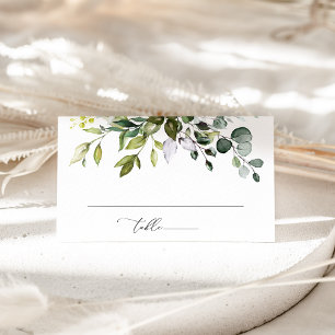 Greenery, Eucalyptus Leaves, Boho, Bridal Shower Place Card
