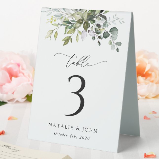Greenery, Eucalyptus Leaves, Boho, Table Numbers  (In SItu (Wedding))