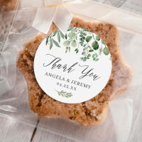 Greenery Eucalyptus Leaves Wedding Thank You