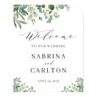 Greenery Eucalyptus Leaves Wedding Welcome Sign