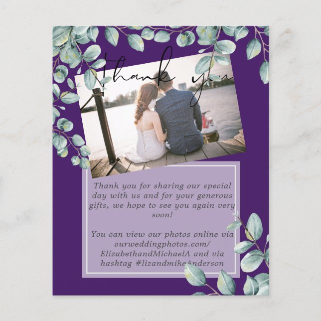 Greenery Eucalyptus Lilac Lemon Grey Wedding (Front)