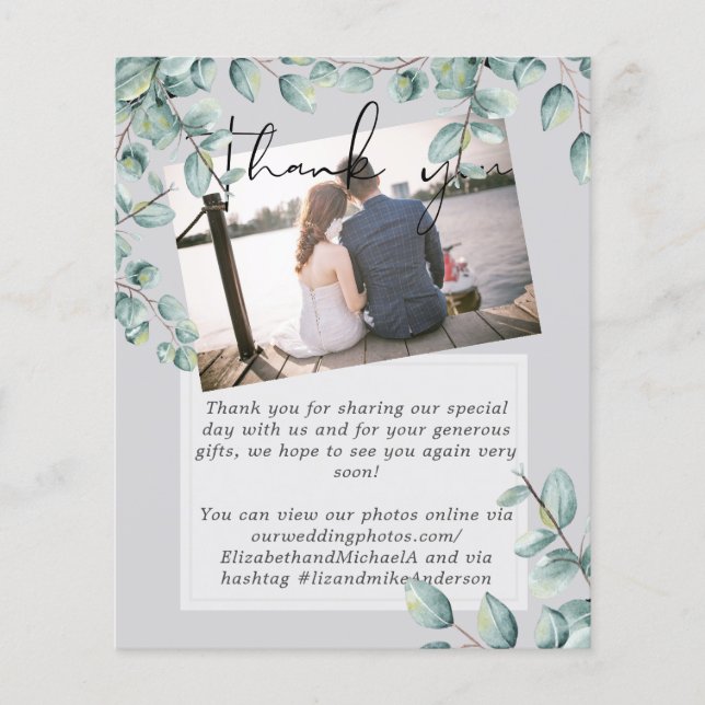 Greenery Eucalyptus Lilac Lemon Grey Wedding (Front)