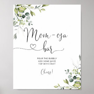 Greenery eucalyptus Mum-osa bar Poster