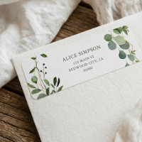 Greenery Eucalyptus Return Address