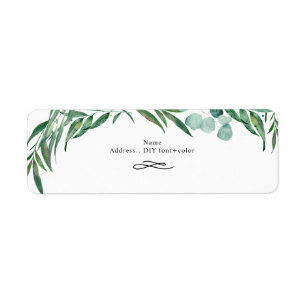 Greenery, Eucalyptus Return Address Label