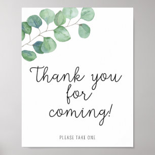Greenery Eucalyptus - Thank you for coming Poster