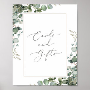 Greenery Eucalyptus Wedding Cards and Gifts Sign
