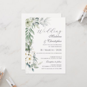 Greenery Eucalyptus Wedding Invitation