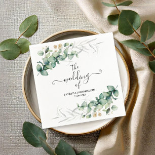 Greenery Eucalyptus Wedding Napkin