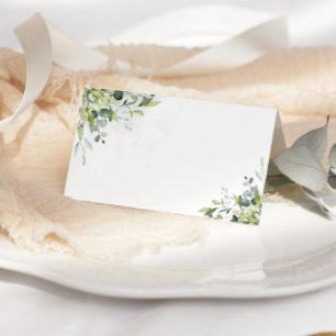 Greenery eucalyptus wedding place cards