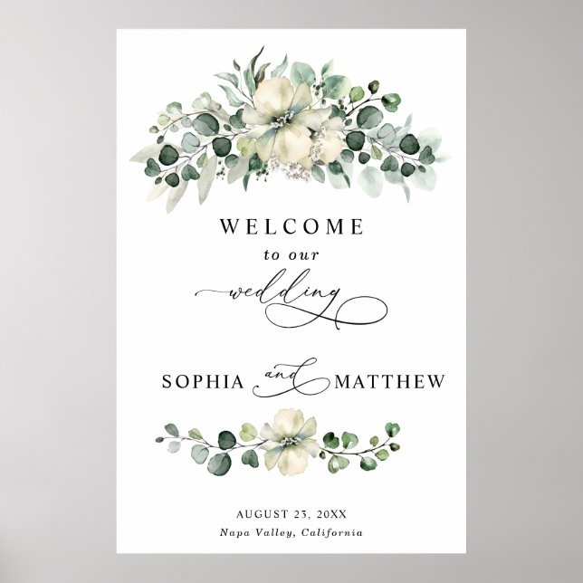 Greenery Eucalyptus Wedding Poster (Front)